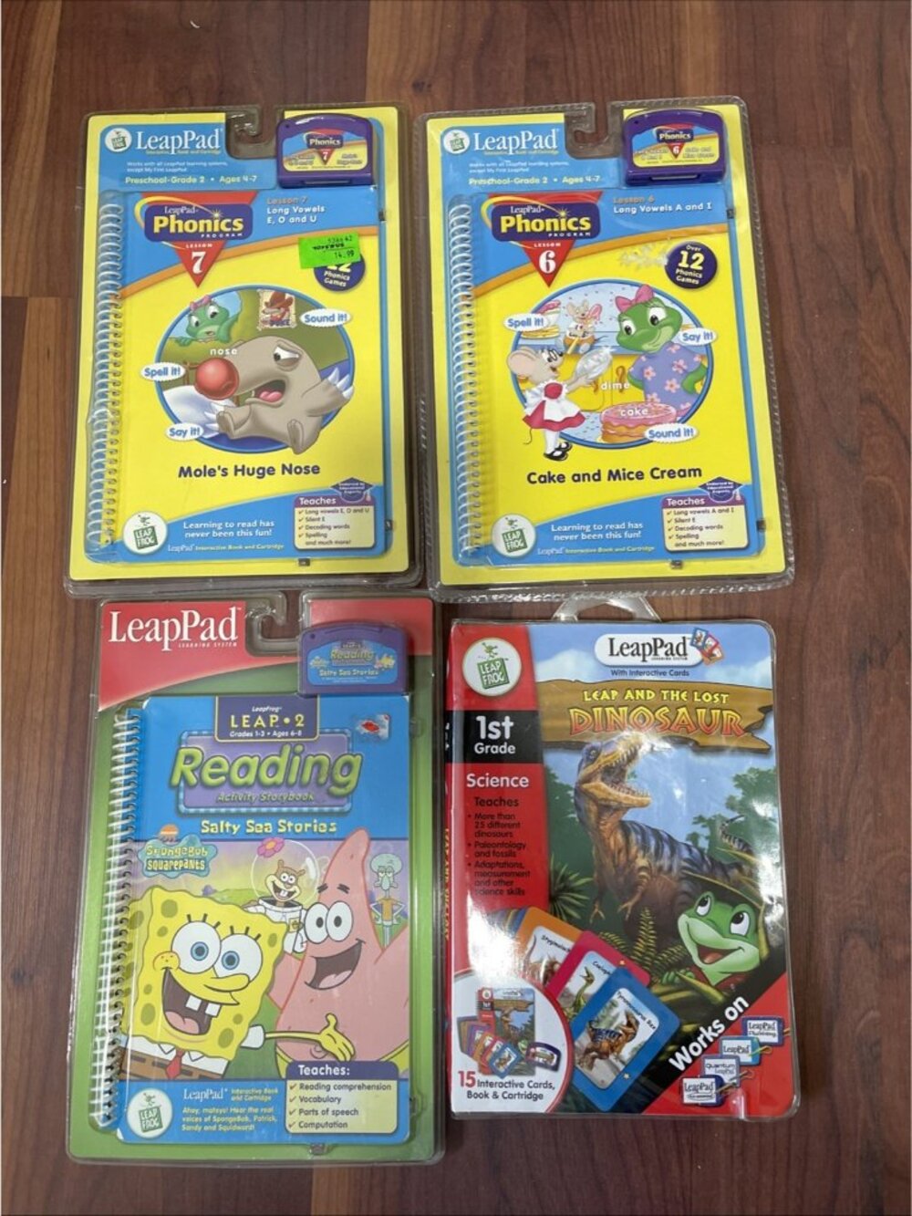4 Leap Frog Leap Pad Books with Cartridges All New (No System)